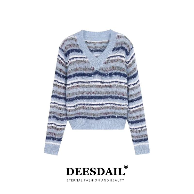 DEESDAIL冬季长袖上衣显瘦小众知性针织衫女装A020
