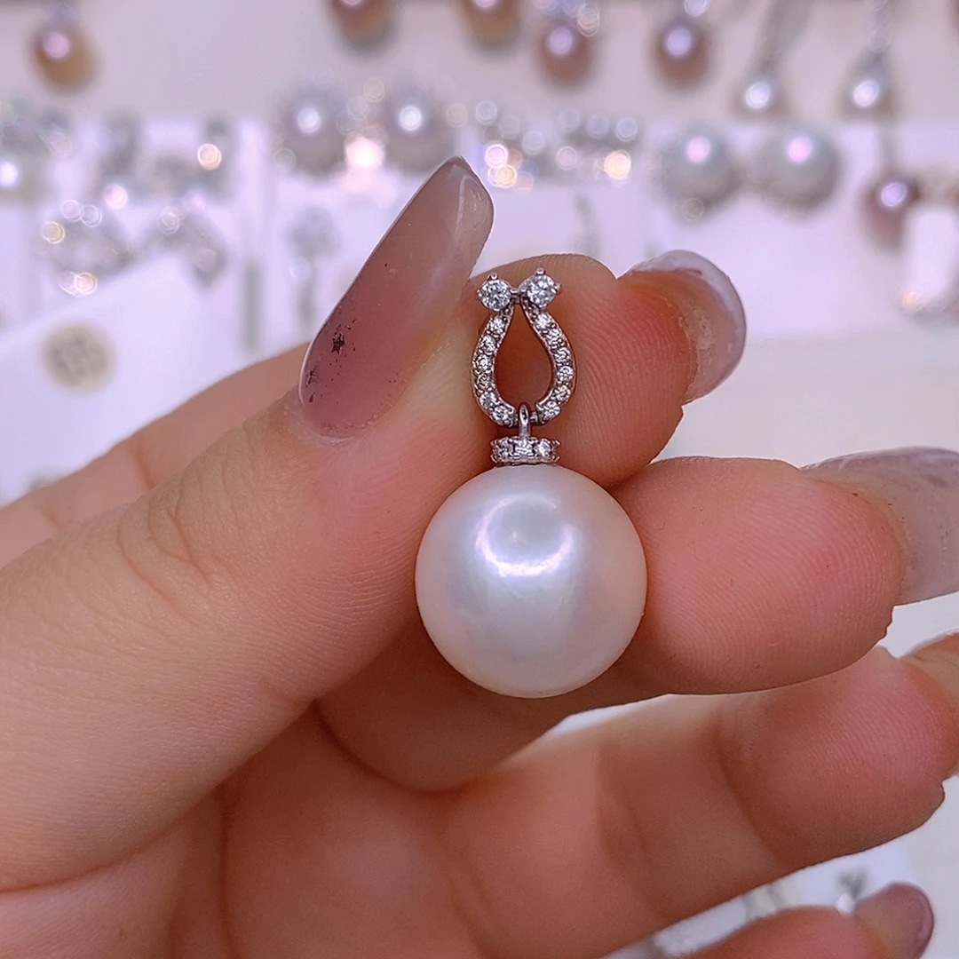 银S925镶嵌淡水珍珠颈饰