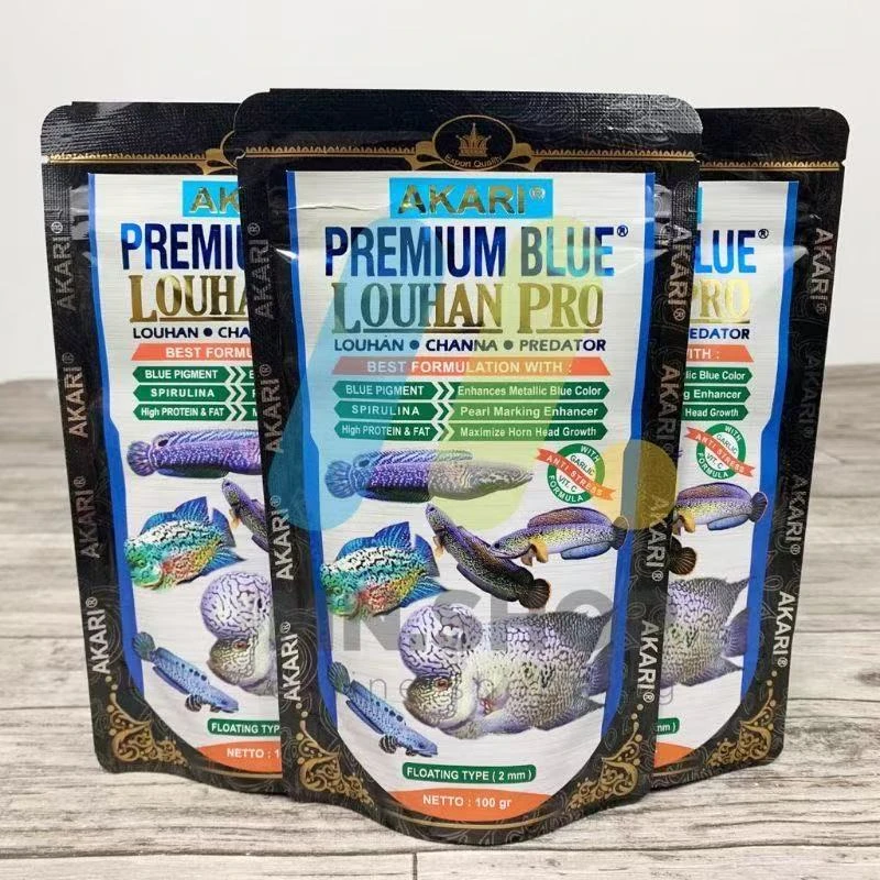 印尼雷龙鱼饲料高蛋白饲料雷龙鱼增蓝硬帆压帆纹增体色