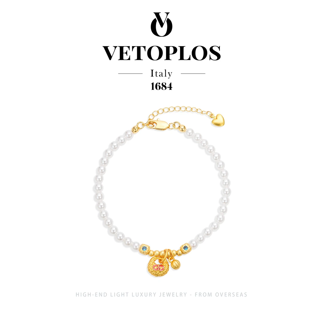 【财来运转】vetopls法式国风温柔高级小钱包珠珠手链 F0728