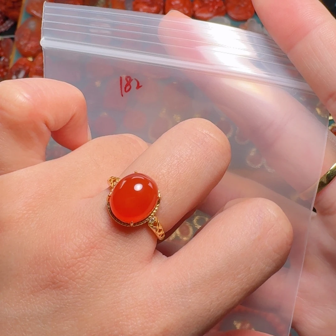 南红玛瑙南红银S925镶嵌