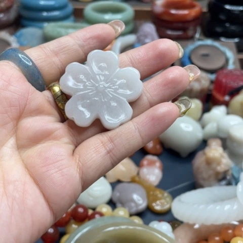 合金石英质玉（黄龙玉）手链