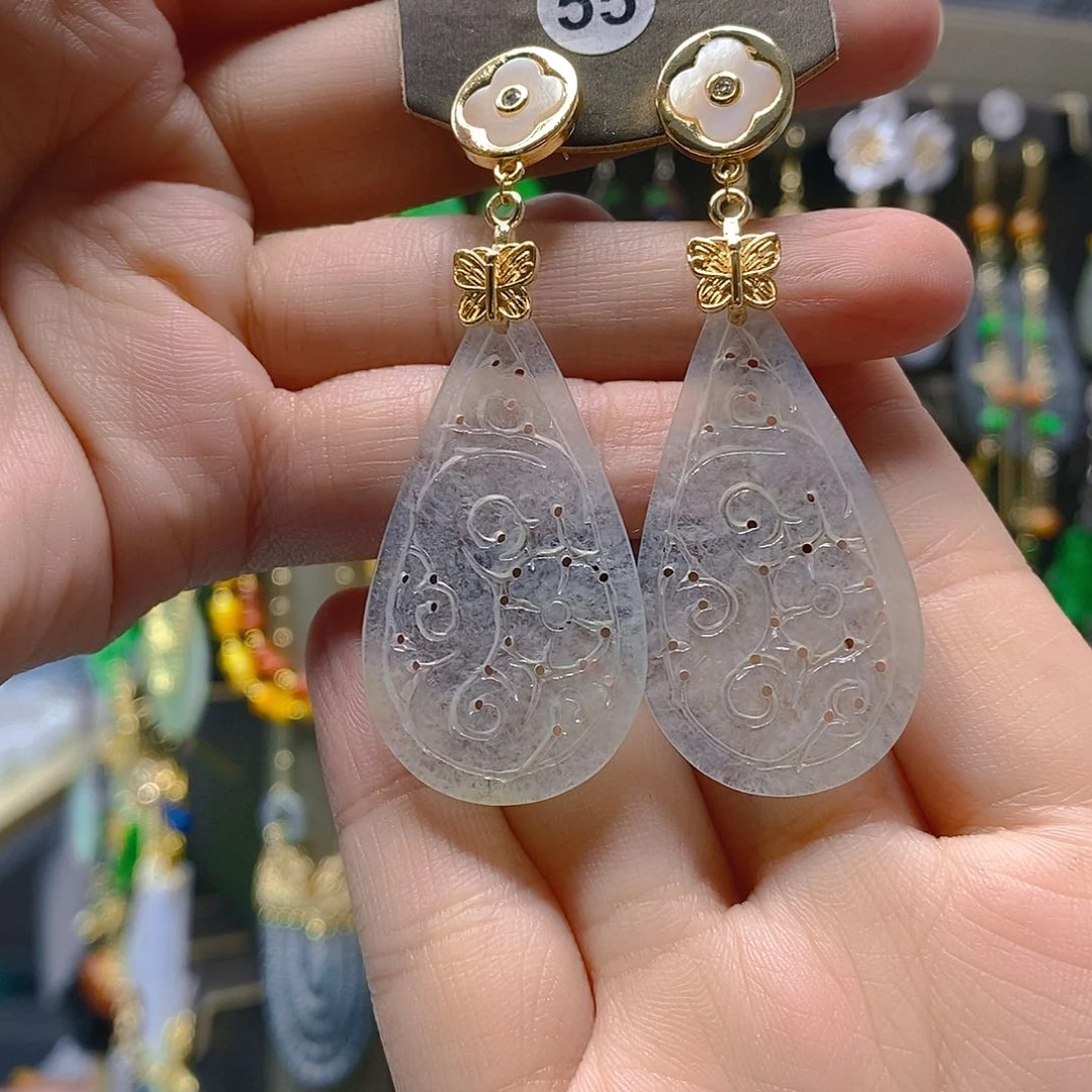 未镶嵌翡翠耳饰翡翠