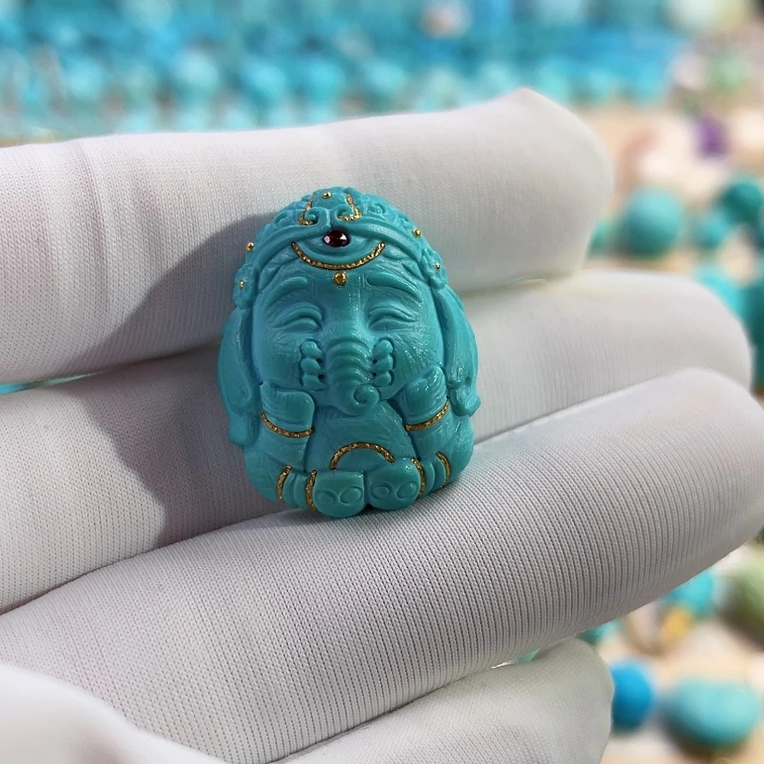 未镶嵌绿松石珠宝奇石