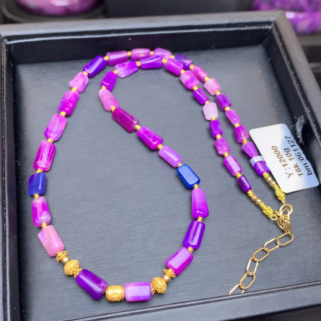 苏纪石（舒俱来）18K金镶嵌项链