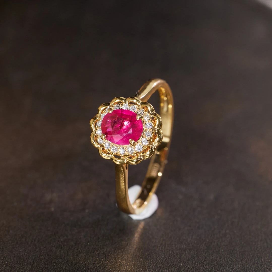 非遗好物分享【歪歪】甜心*18K红宝石戒指（多样性发一）XB-S1541