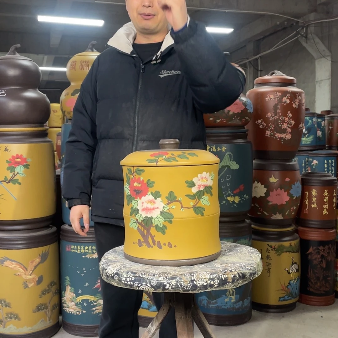 宜兴原矿紫砂茶叶罐