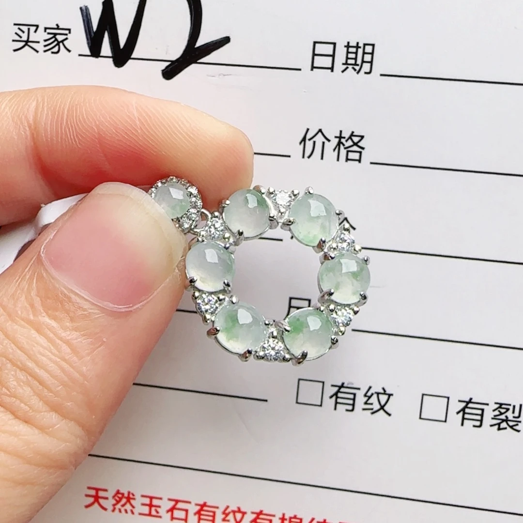 银S925镶嵌手链翡翠
