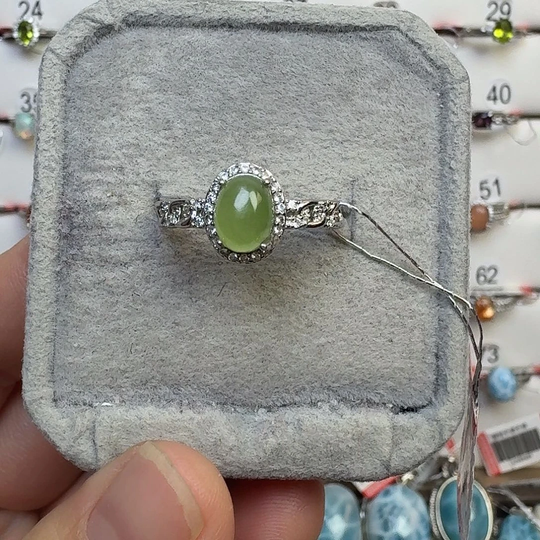 石榴石戒指银S925镶嵌