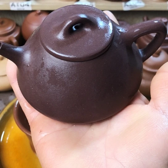 茶壶紫砂紫泥子冶180豪升左右盖子没有章