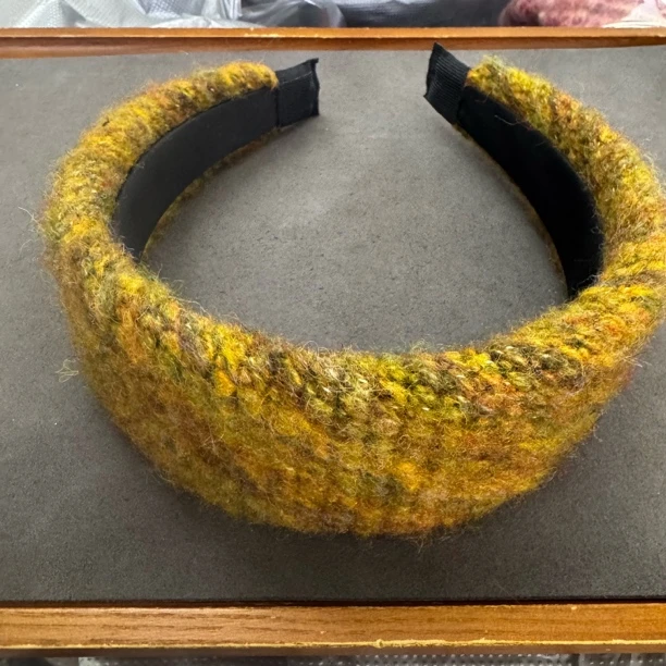 3325-冬款黄色发箍简约绒款一个