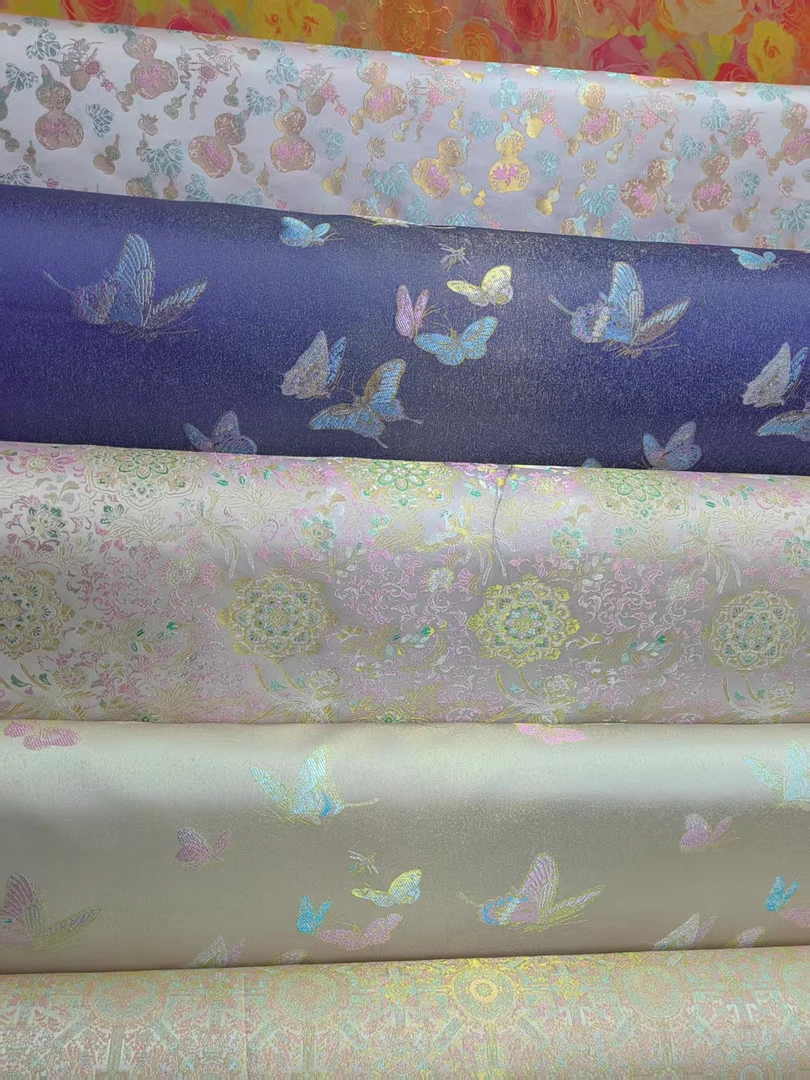 国风新中式国风  新宋锦面料 外套马甲套装服装面料  100-150