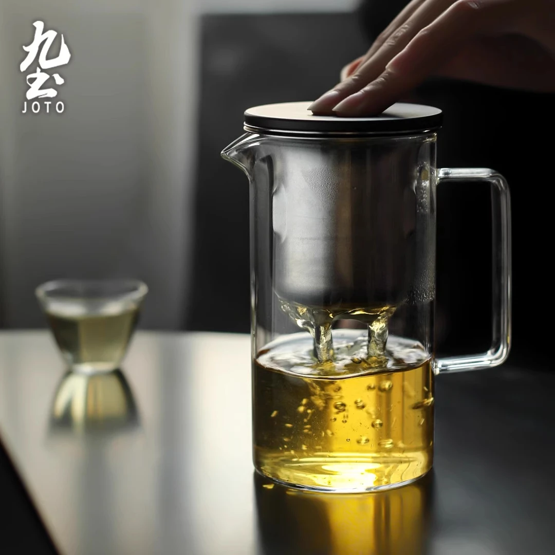 九土飘逸杯泡茶壶不锈钢磁吸内胆茶水分离泡茶杯子高端办公室茶具