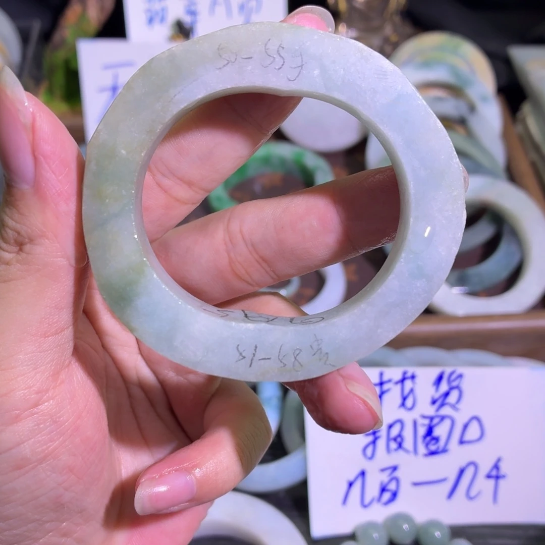 定制翡翠未镶嵌翡翠A货毛胚手镯定制