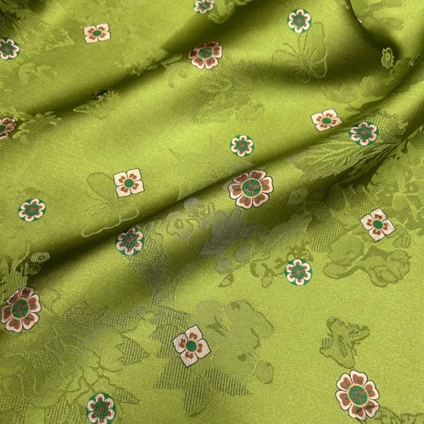 【绿宝相】人丝香云纱国风服装面料