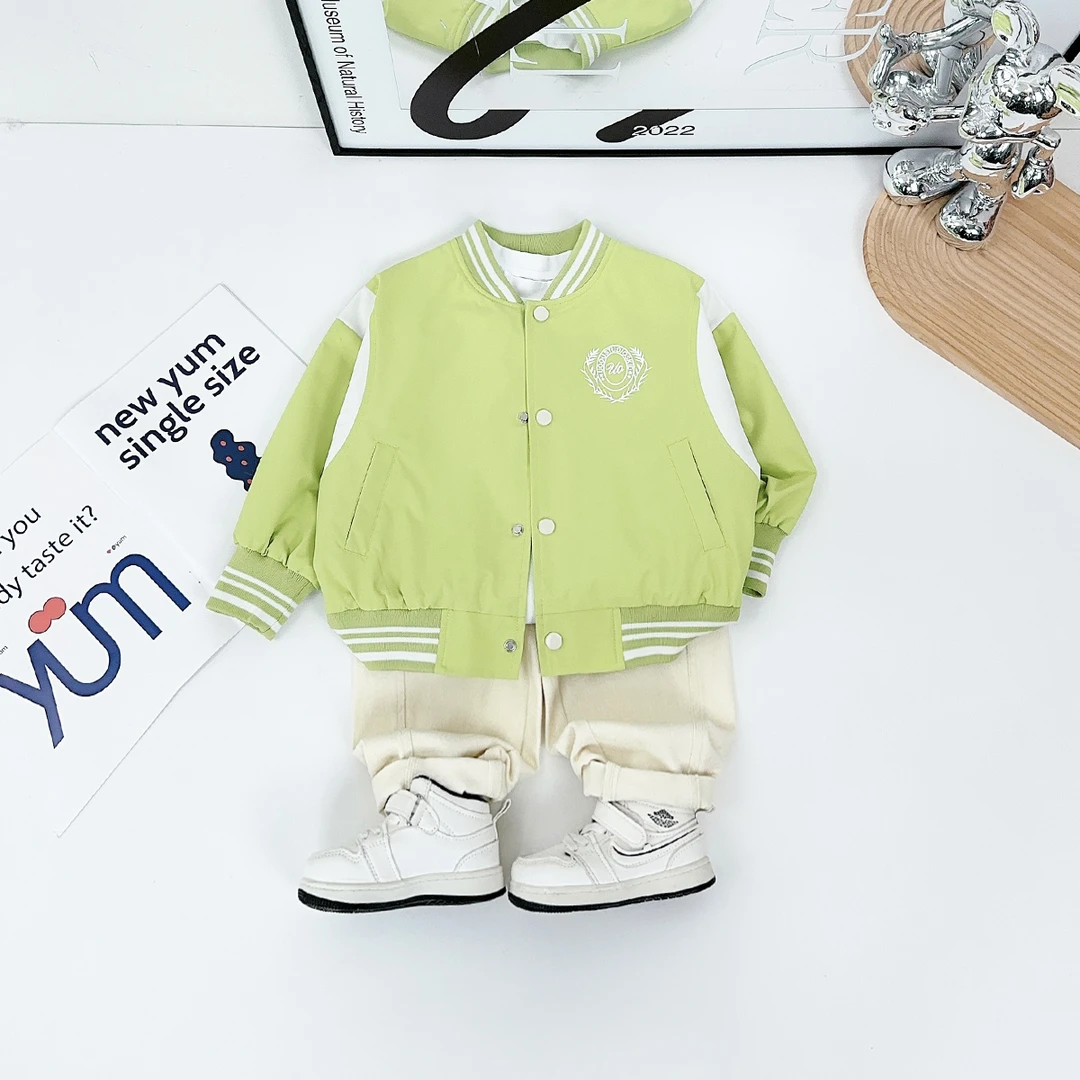 男童外套春秋款儿童棒球服2025新款春装潮 HZ25025 悠悠童话童装