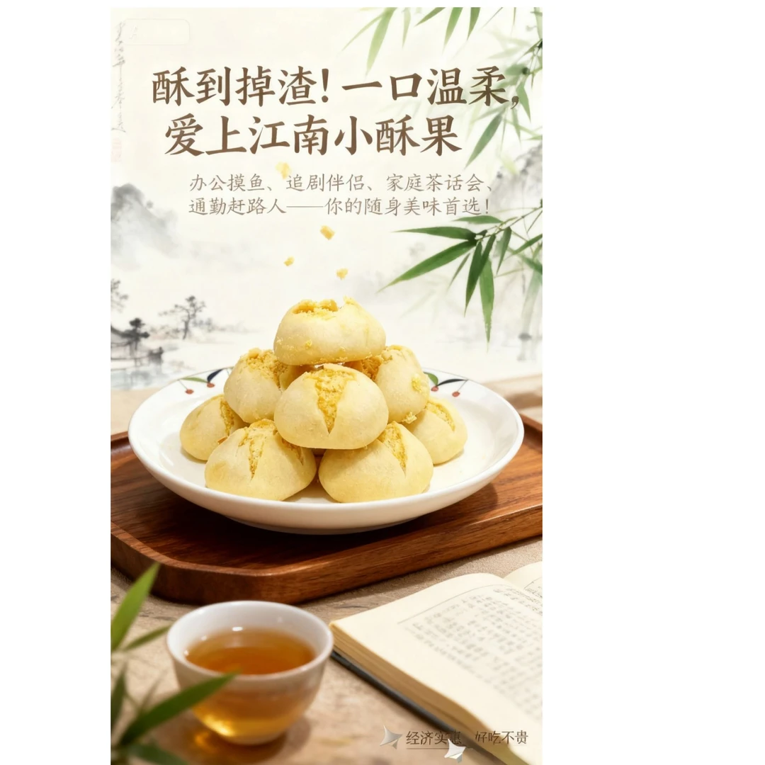 江南小酥果糕点板栗酥绿豆中式糕点山药饼特产晚上必备充饥食品