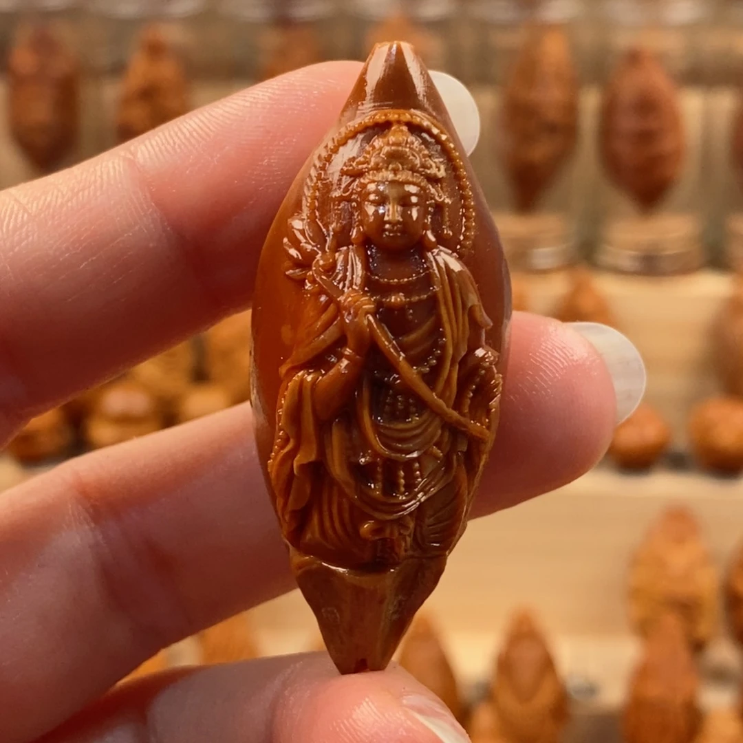 橄榄核手串/手链蓝**郁大势至菩萨