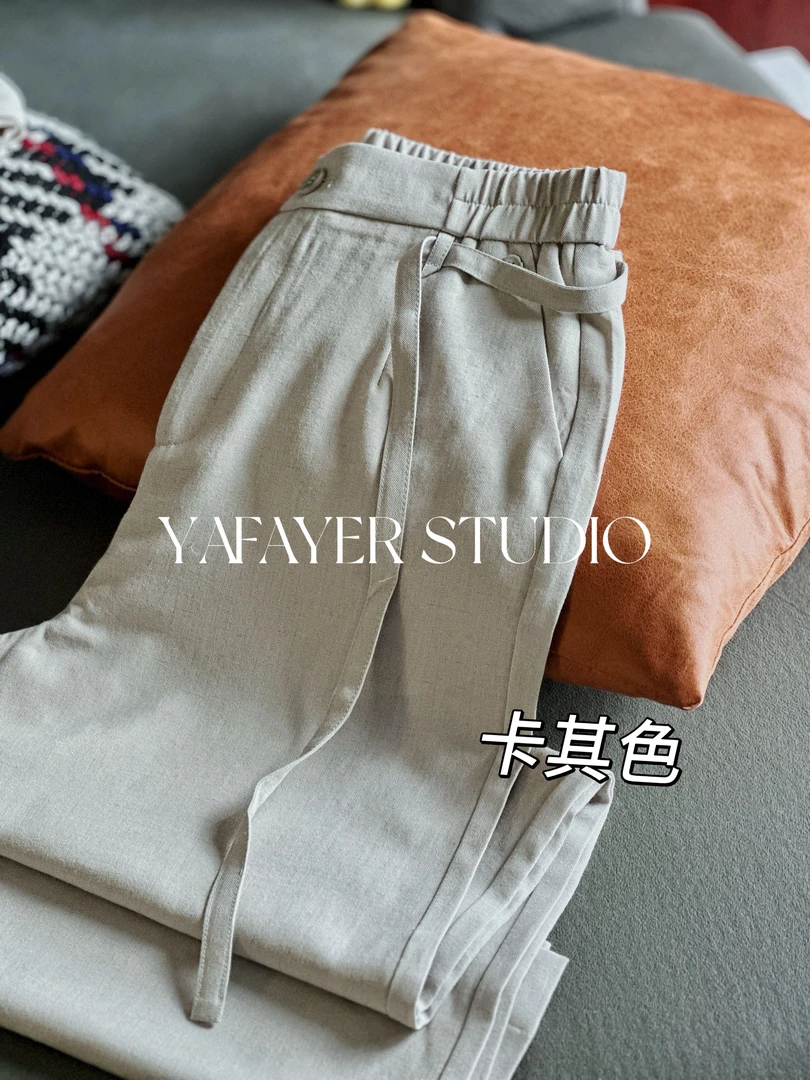 【亚麻裤】2025夏薄款裤子小众设计搭配宝藏衣橱时尚气质轻奢裤子