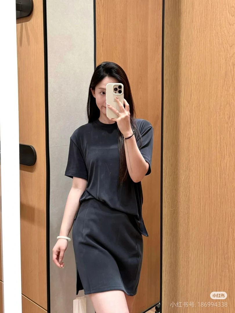 【海外版】夏日松弛感 Drap* Softs*系列 凉感砂洗T恤女短袖