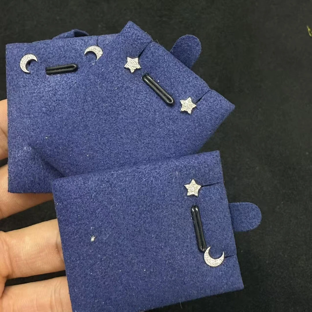 【北野珠宝】18k金天然南非真钻耳钉B111H-124-多样性发一