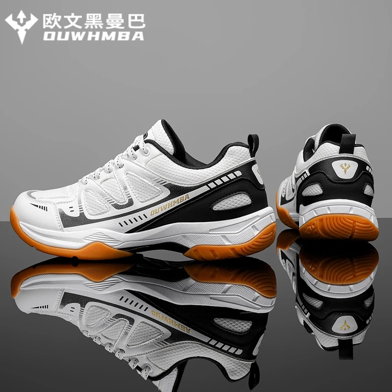 欧文黑曼巴专业羽毛球鞋男款运动青少年网面透气缓震比赛训练鞋子