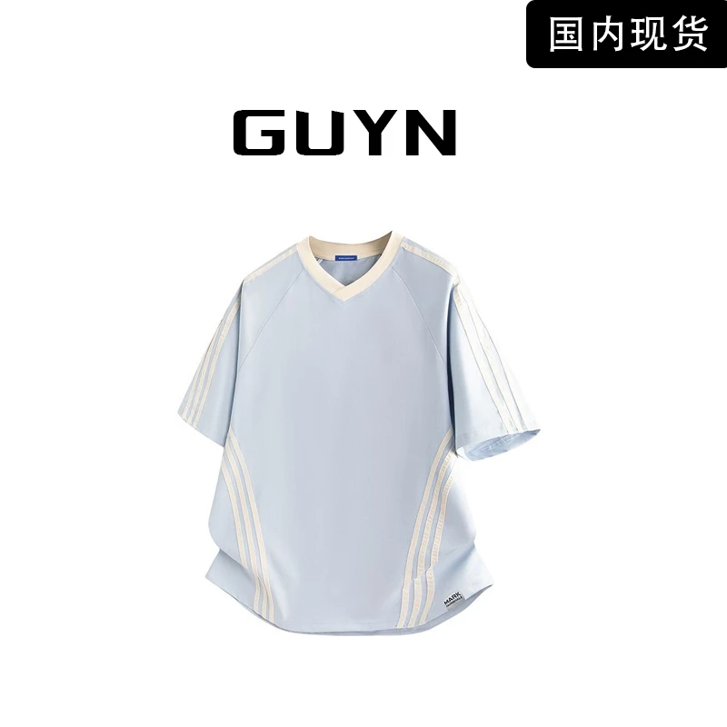 【品牌现货】GUYN夏季潮牌高级感短袖男女同款百搭宽松半袖T恤衫