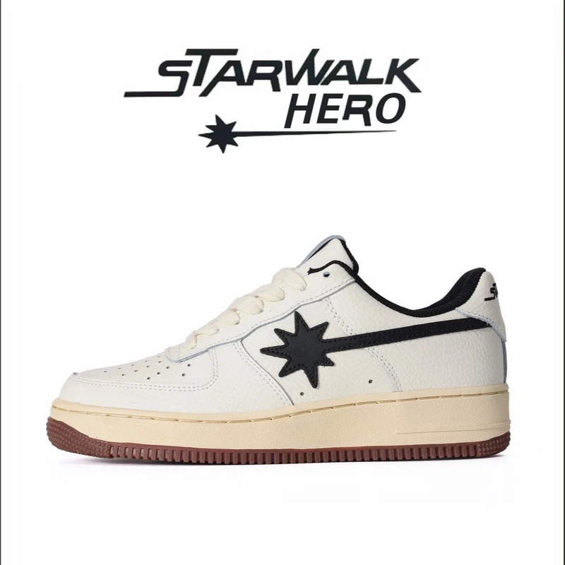 【复古板鞋】米白复古板鞋男女情侣运动鞋小众百搭增高ing风空军