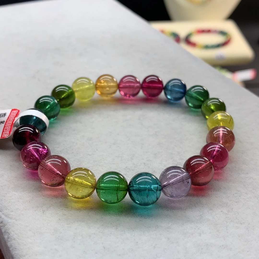 【闪购商品】未镶嵌手链碧玺艳丽色标单圈9.2