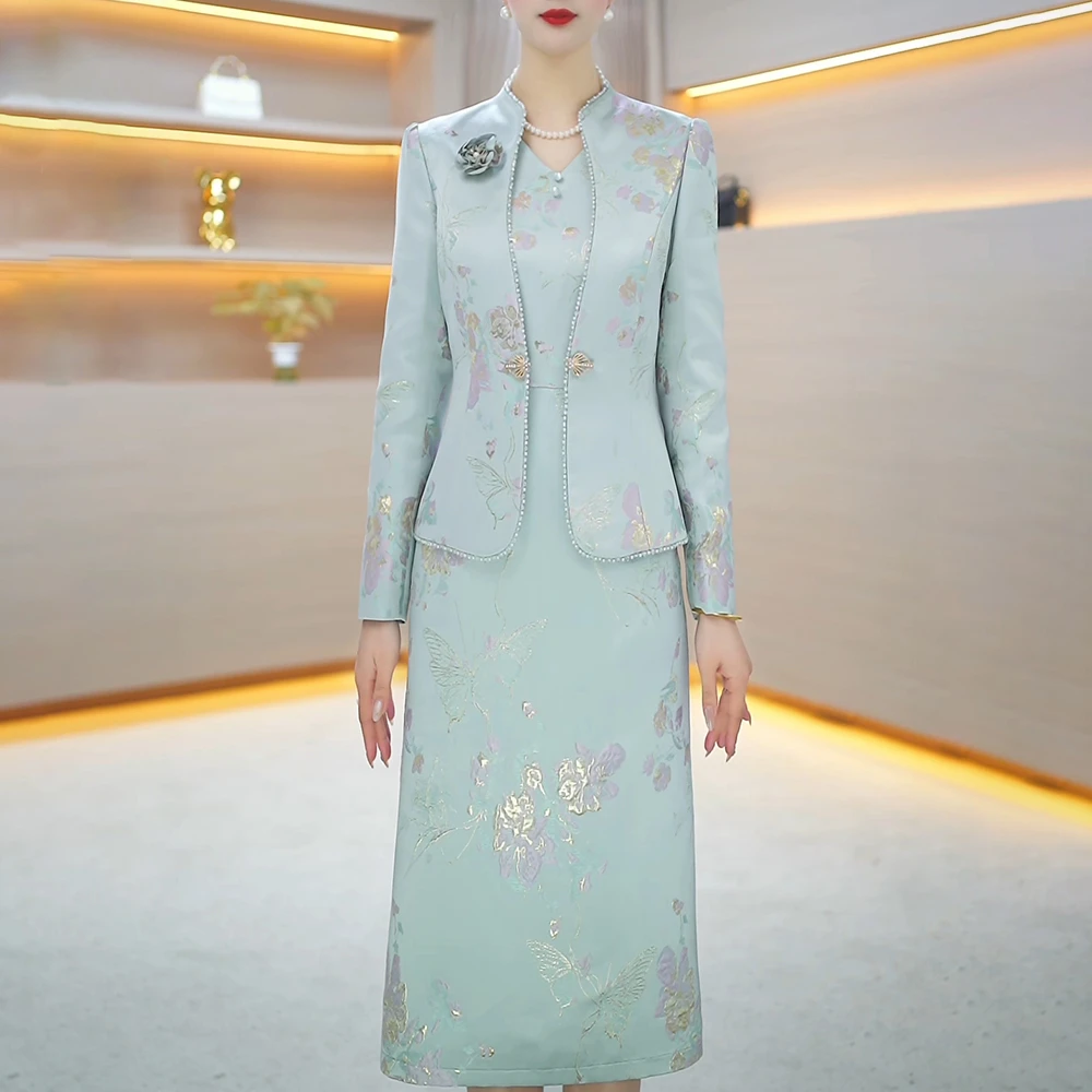 2025早春新款A2488气质遮肉显瘦大码连衣裙女修身女装连衣裙