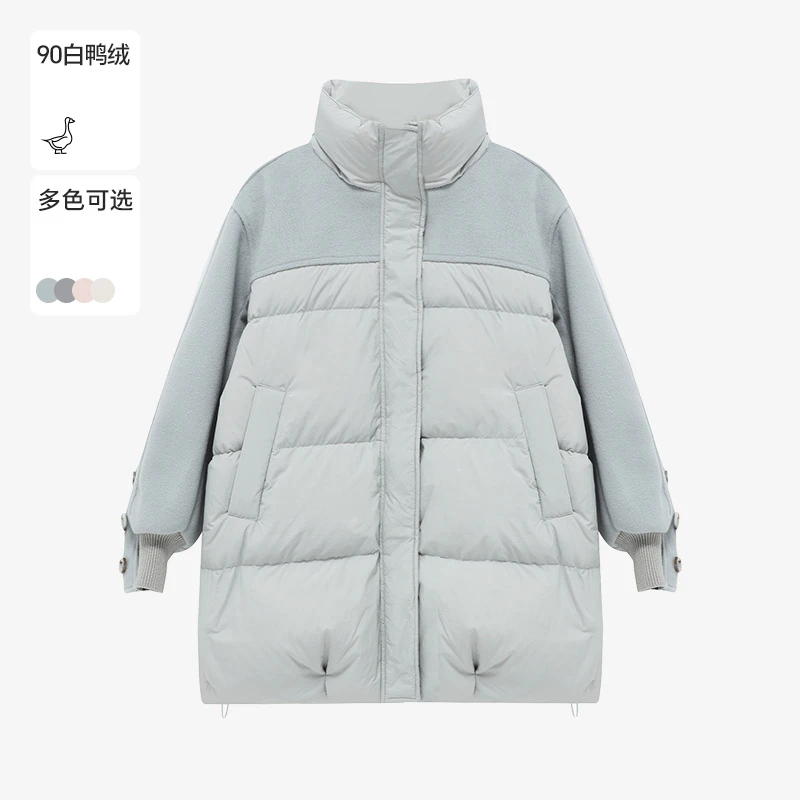 Basic House/百家好冬季百搭多色休闲羽绒服（长款）-B06245I8072