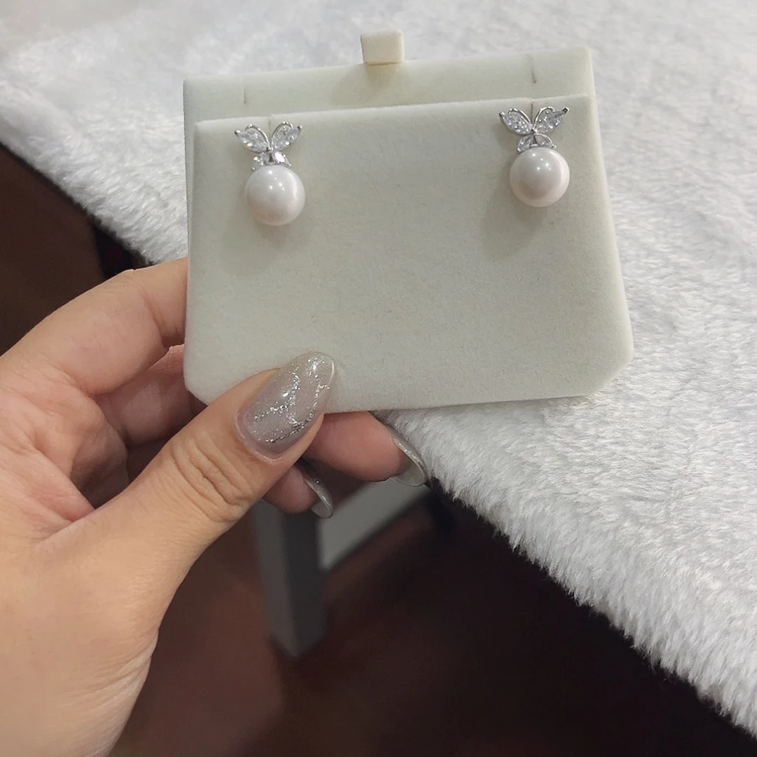 耳饰淡水珍珠银S925镶嵌