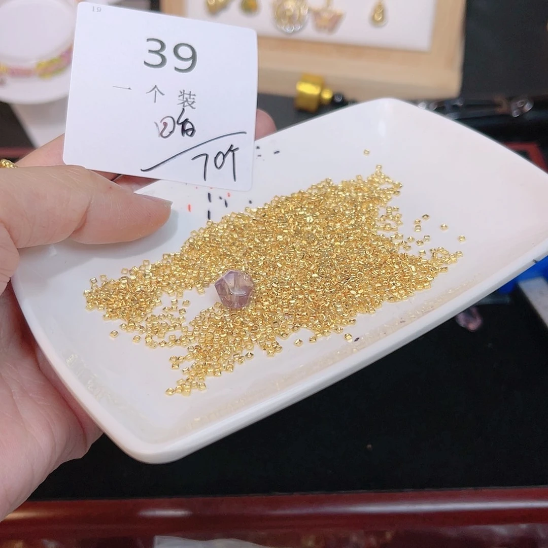 紫晶珠宝半成品银S925镀金镶嵌39