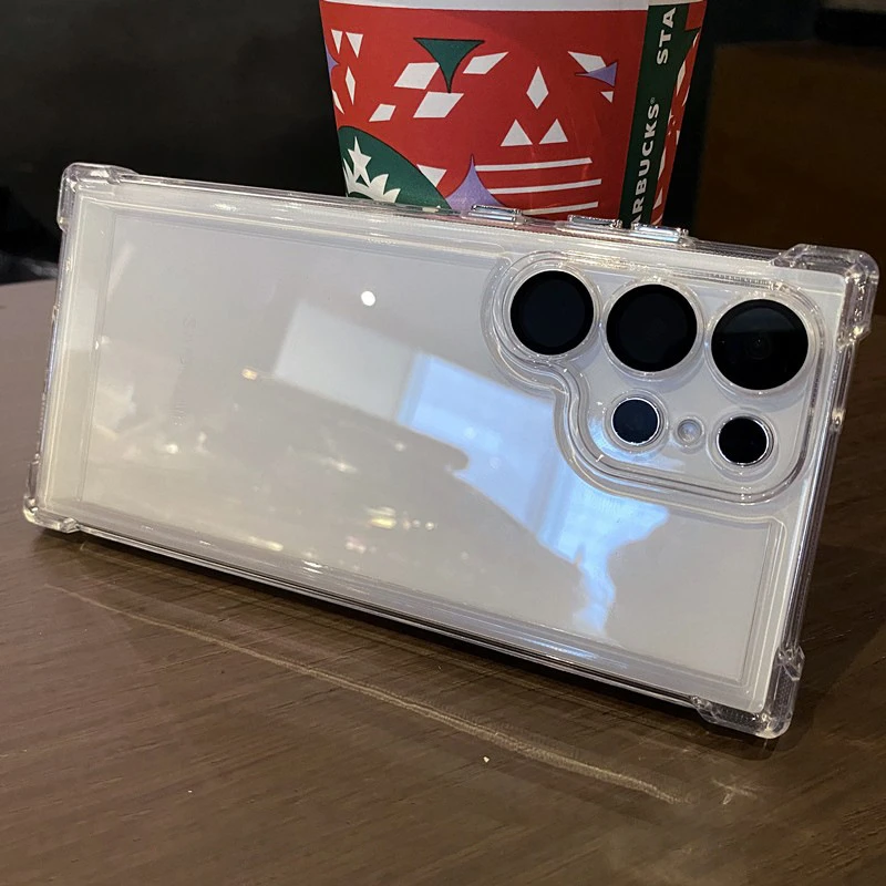 适用三星S25Ultra手机壳透明防摔四角气囊A55全包镜头S24FE手机套