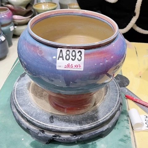 红陶景德镇陶瓷花盆手工