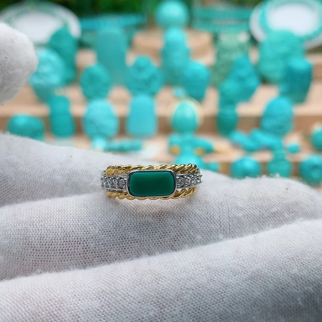 绿松石银S925镶嵌配饰