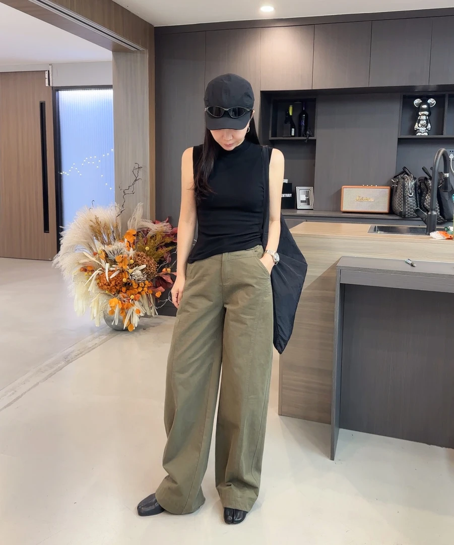 鑫燃KIKI 【小方兜裤】重工洗水立体后兜直筒显瘦工装裤 P30823 PPT