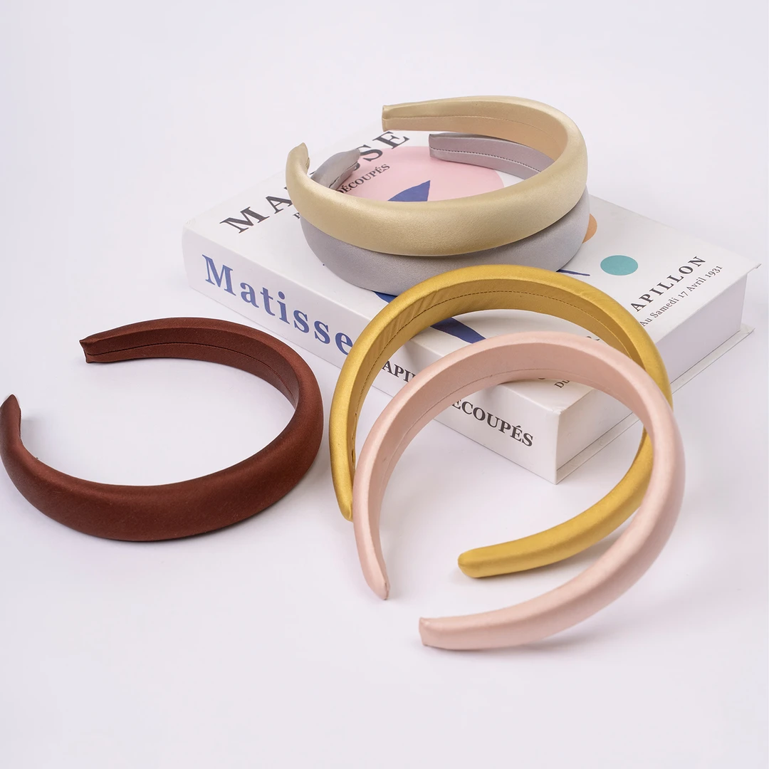 真丝3厘米发箍加宽加高颅顶缎面头箍30姆米重磅桑蚕丝轻奢90006