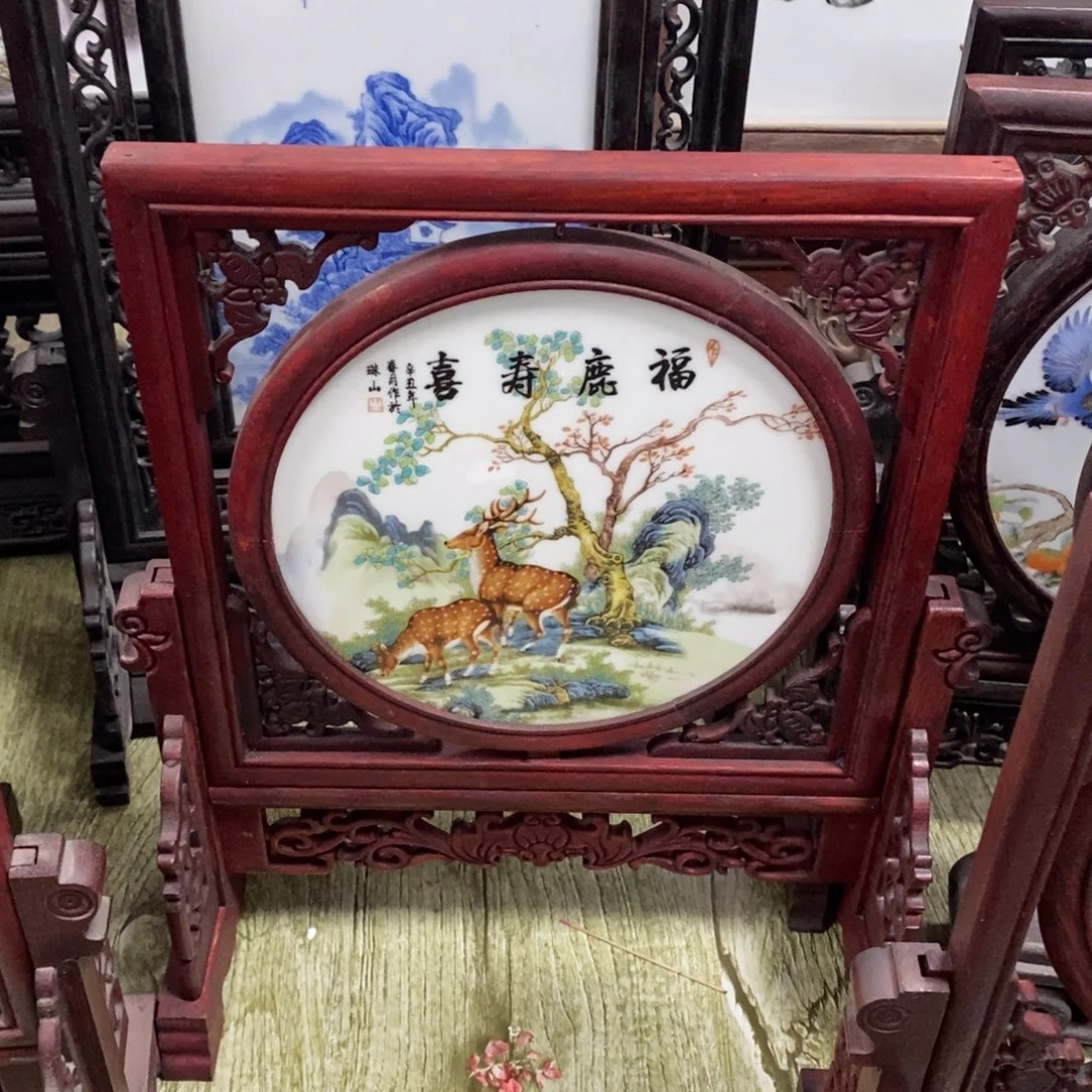 瓷36*30*1景德镇瓷板画柴窑烧制