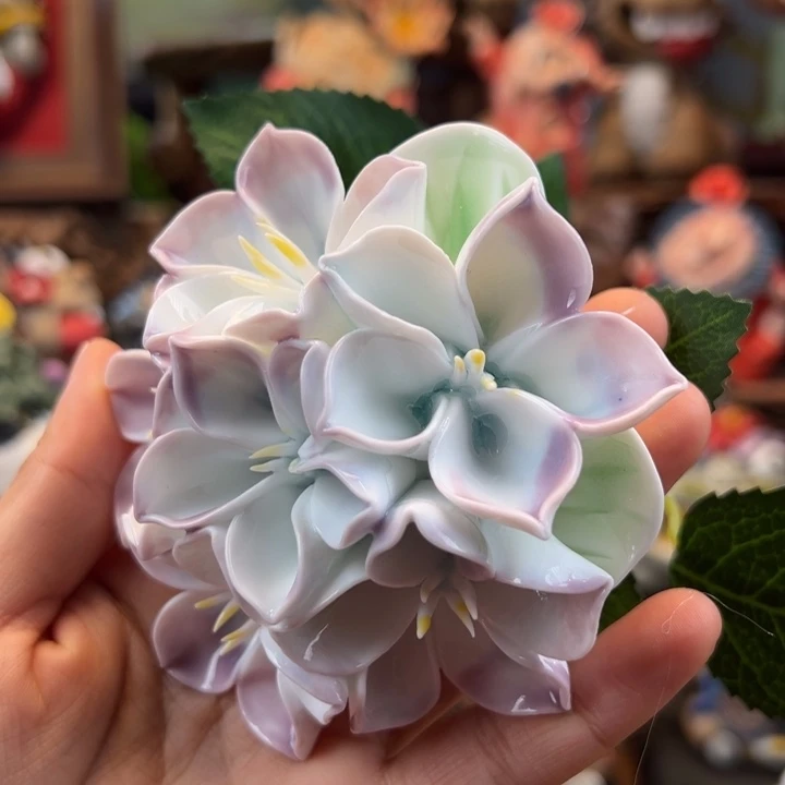 陶摆件小镇青花每日有新品