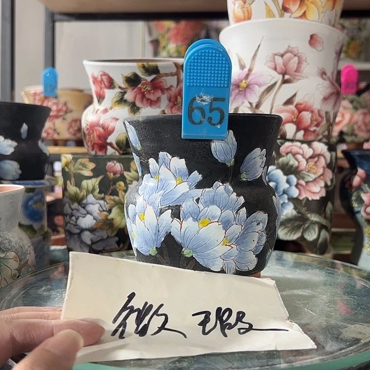 满38包邮 景德镇手绘花盆