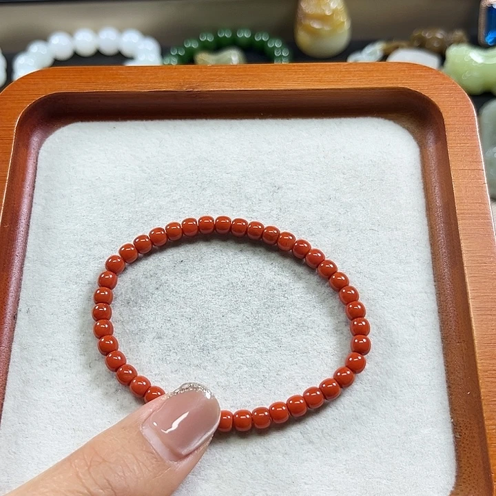 南红玛瑙未镶嵌手链