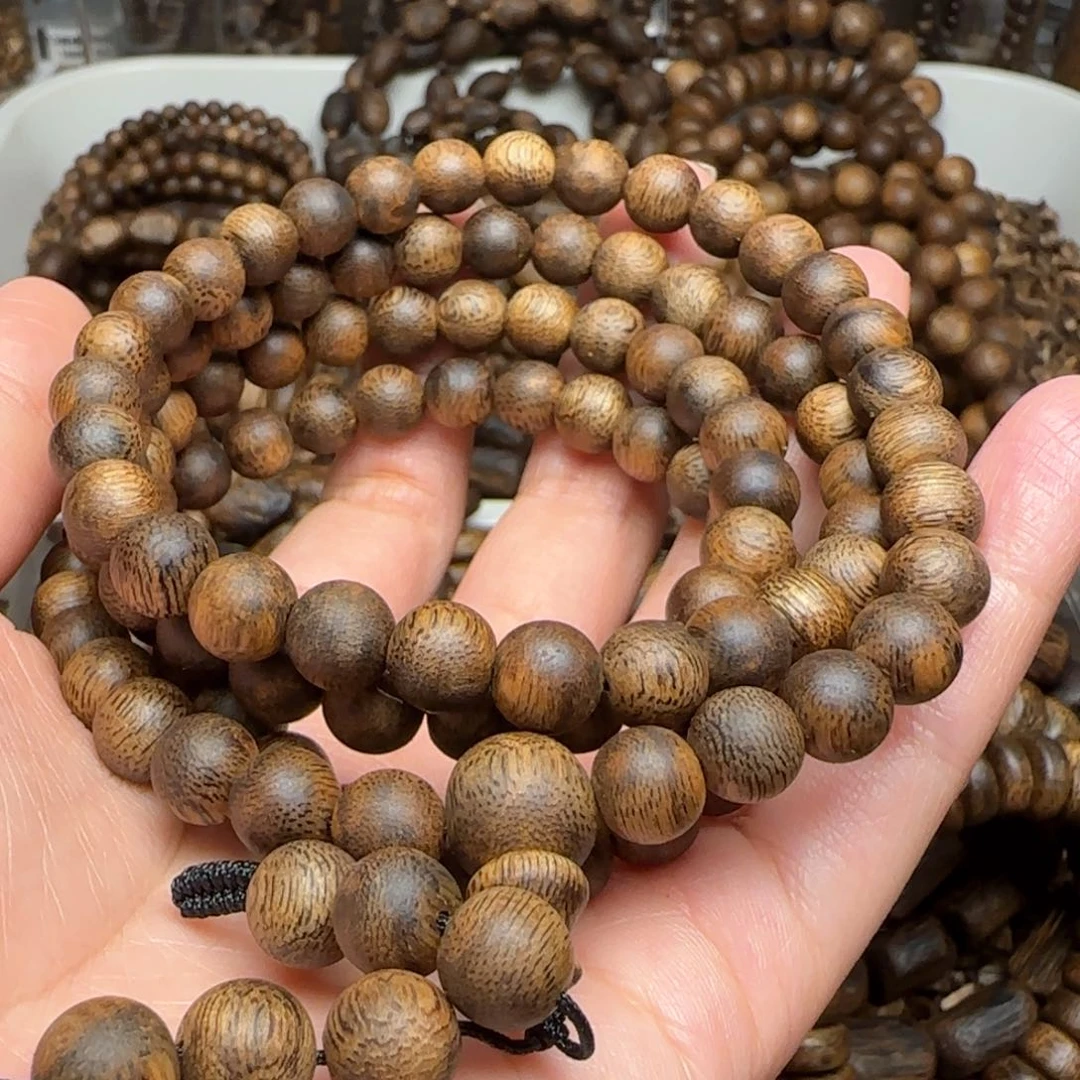 沉香手串期****ン多圈08规格老料29克＋海南乌身老料