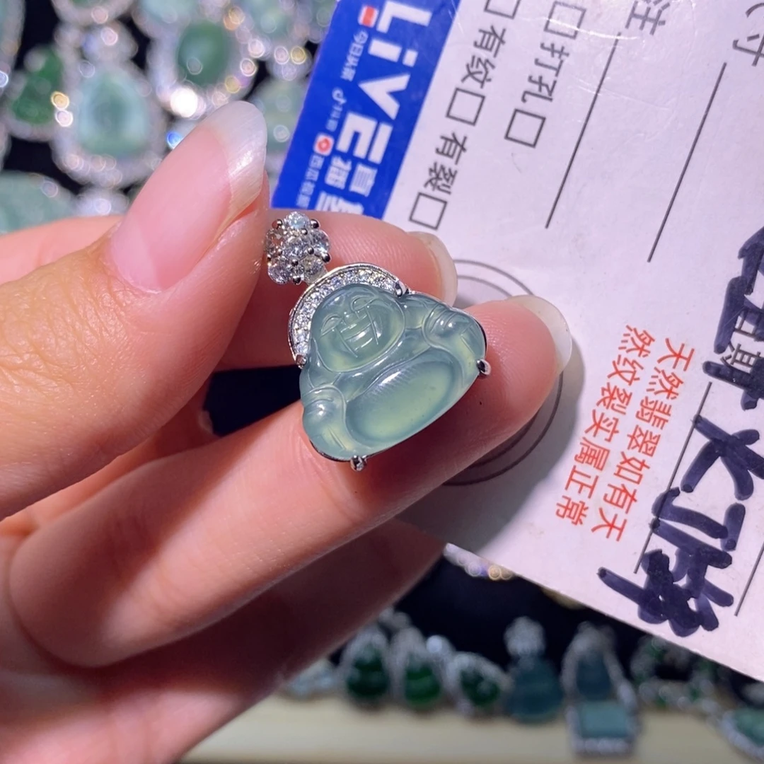 翡翠未镶嵌颈饰天然