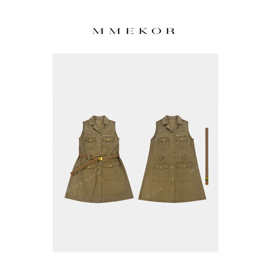 MMEKOR“中古市集”连衣裙 2025新款摩登街头时髦上衣 89390