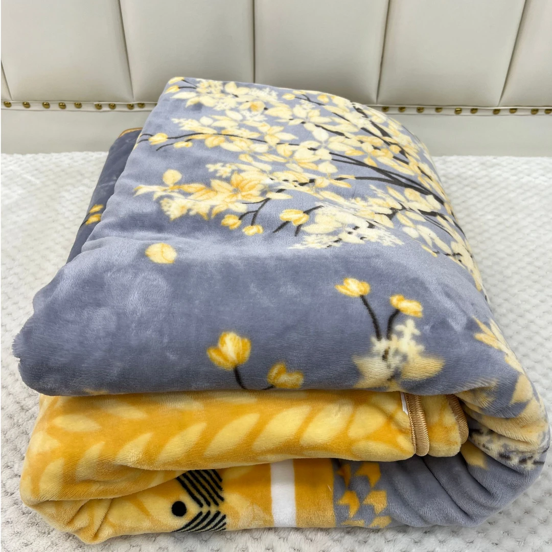 发财树加厚牛奶绒单被套尺寸200*230cm保暖防寒床品