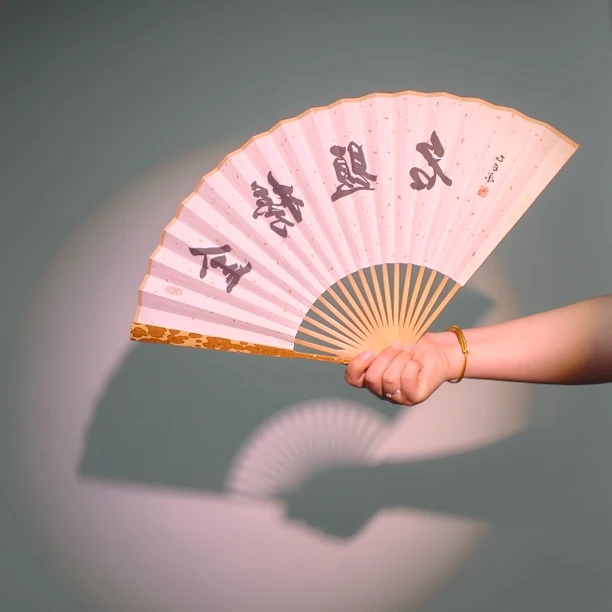 雅物文武手工折扇纯手写手绘预售