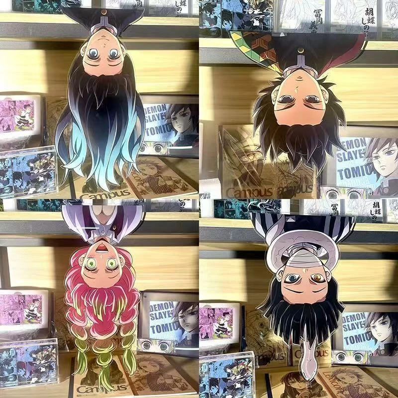 新款鬼灭之刃周边亚克力倒挂立牌九柱义勇时透二次元礼物摆件