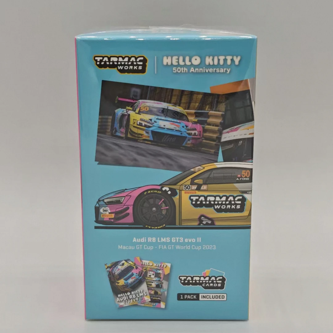 TW澳门格兰披治大赛限定kitty奥迪r8(1：64合金车模)全新未拆