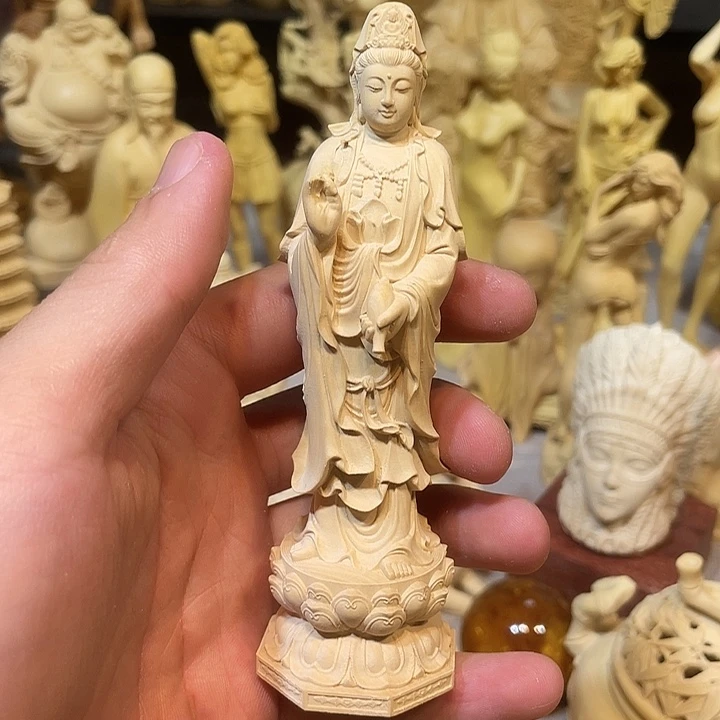 黄杨木瑕疵净瓶观音